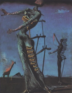 Jirafa llameante Salvador Dalí Pinturas al óleo